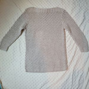 Lauren Ralph Lauren Sweater 3/4 length sleeves  Hand Knit